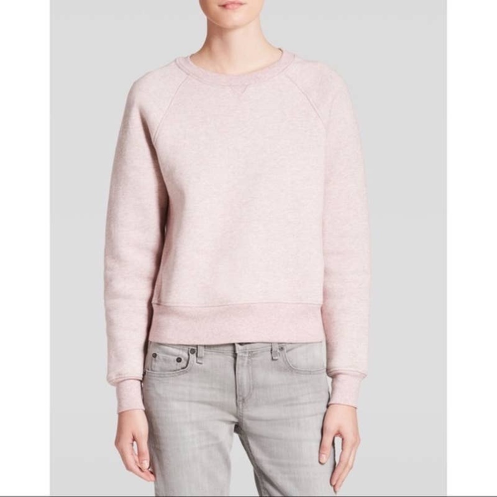 Rag & Bone Crewneck Fleece-Lined Sweater